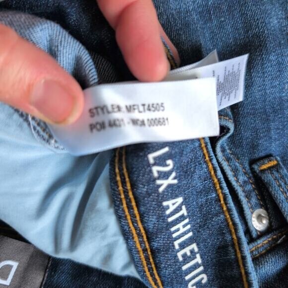 DU/ER Men's L2X Athletic Straight Technical Denim Jeans Medium Wash Blue 36x30 - Picture 7 of 10